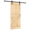 vidaXL Drzwi przesuwne 90 x 210 cm Lite Drewno Sosnowe (Nieobrobione)