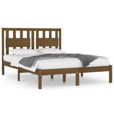 vidaXL Rama łóżka, miodowy brąz, drewno sosnowe, 150x200 cm, King Size