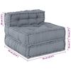 vidaXL Modułowa sofa 4 pcs Szary tkanina