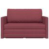 vidaXL Sofa Bed 110cm Czerwone wino tkanina