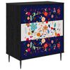 vidaXL Komoda z szufladami MAINZ Wz&oacute;r w kwiaty 66 x 36,5 x 76 cm
