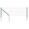 vidaXL Płot Euro z Kolcami 25 x 0,6 m Stal pokryta PVC zielony Siatka