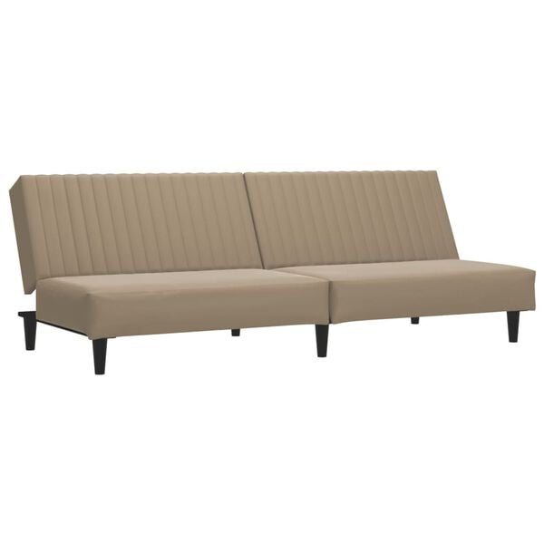 vidaXL 2-osobowa sofa, cappuccino, sztuczna skóra