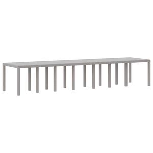 vidaXL St&oacute;ł Ogrodowy Jasnoszary 400 x 100 x 73 cm polirattan