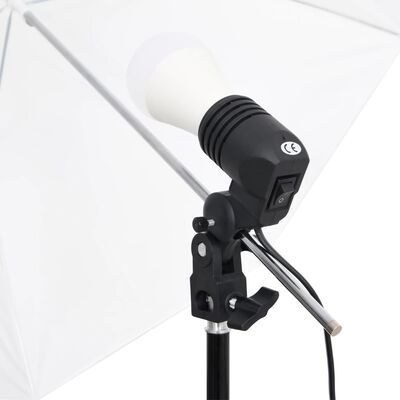 vidaXL Fotograficzny zestaw studyjny z lampami, tłem i blendami