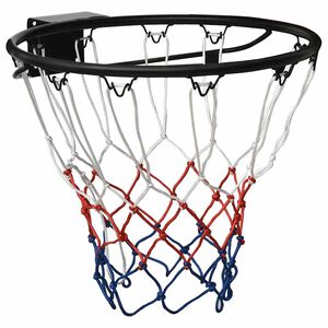 vidaXL Obręcz do koszyk&oacute;wki, czarna, 45 cm, stalowa