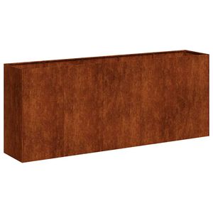 vidaXL Doniczka Rusty 200x40x80 cm Stal nierdzewna