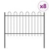 vidaXL Ogrodzenie Ogrodowe BOXTEL 8 szt. 13,6 x 0,8 m Szary