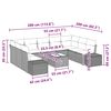 vidaXL Zestaw Sof na Ogr&oacute;d z poduszką 9 pcs Szary Technorattan