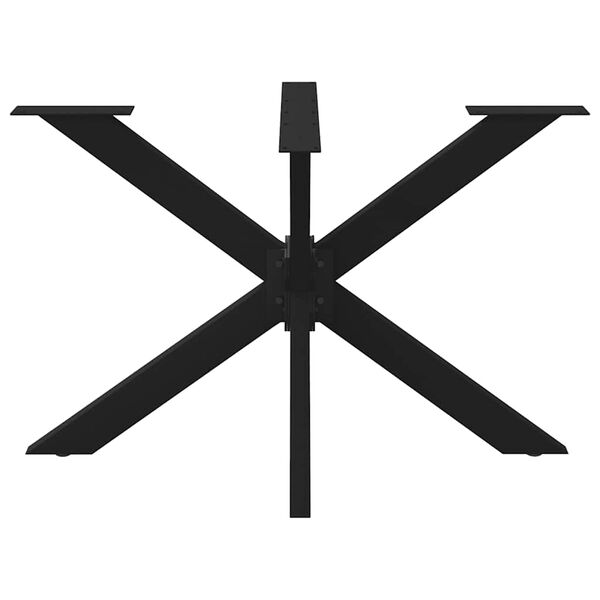 vidaXL Noga do stołu jadalnego Spider Shape Czarny 120x68x(72-73) cm Stal