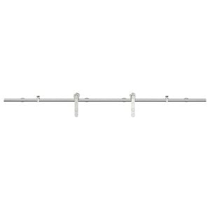 vidaXL System do mocowania drzwi przesuwnych, 183 cm, stal, srebrny