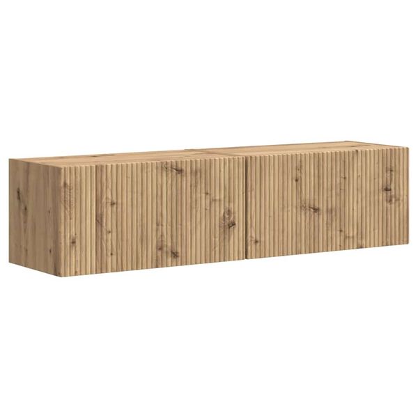 vidaXL Szafka pod telewizor 2 pcs Dąb rzemieślniczy 60 x 31 x 29,5 cm