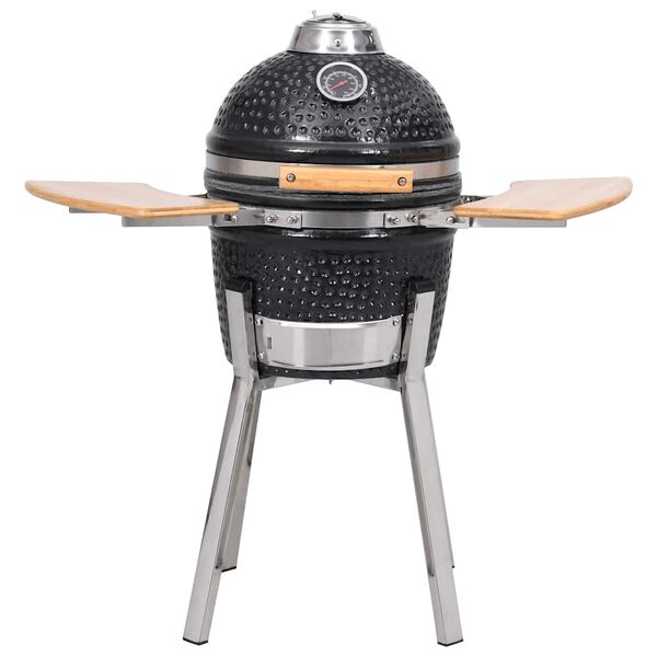 vidaXL Ceramiczny grill Kamado z wędzarnią, 33 cm