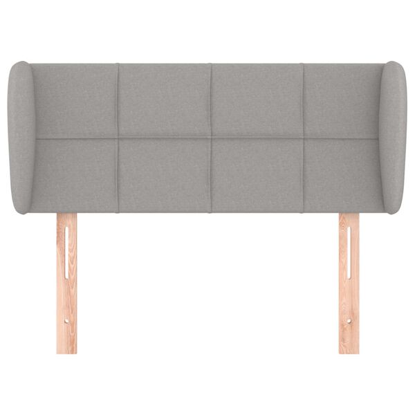 vidaXL Zagł&oacute;wek uszak, jasnoszary, 83x23x78/88 cm, tkanina