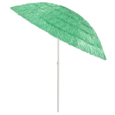 vidaXL Parasol plażowy w hawajskim stylu, zielony, 240 cm