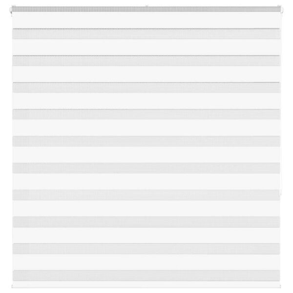 vidaXL Roleta zebra, biała, szerokość tkaniny 140,9 cm, poliester