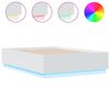 vidaXL Rama ł&oacute;żka z LED, biała, 140x190 cm, materiał drewnopochodny