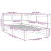 vidaXL Łóżko z regałem, bez materaca, woskowy brąz, 100x200 cm, sosna