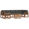 vidaXL Zestaw sof na zewnątrz z poduszką 8 pcs Naturalny i Antracytowy