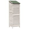 vidaXL Shed ogrodowy Biały 59,5 x 56 x 176,5 cm Drewno Świerkowe