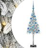 vidaXL Choinka z 150 diodami LED z podstawą Biały 120 cm PE i stal