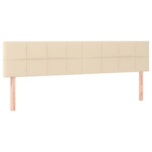 vidaXL Zagł&oacute;wki, kremowe, 180x5x78/88 cm, tkanina