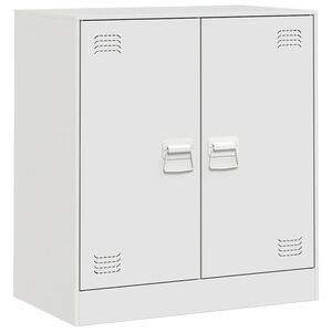 vidaXL Szafka boczna, biała, 67x39x73 cm, stal
