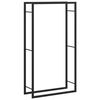 vidaXL Stojak na drewno opałowe matowy czarny 80x28x154 cm stalowy
