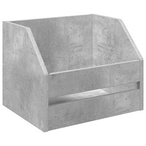 vidaXL Pudełko na albumy winylowe Betonowy szary 38 x 30 x 29 cm