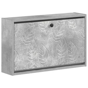 vidaXL Wisząca szafka na buty DELFT 71 x 17 x 43 cm Betonowy szary