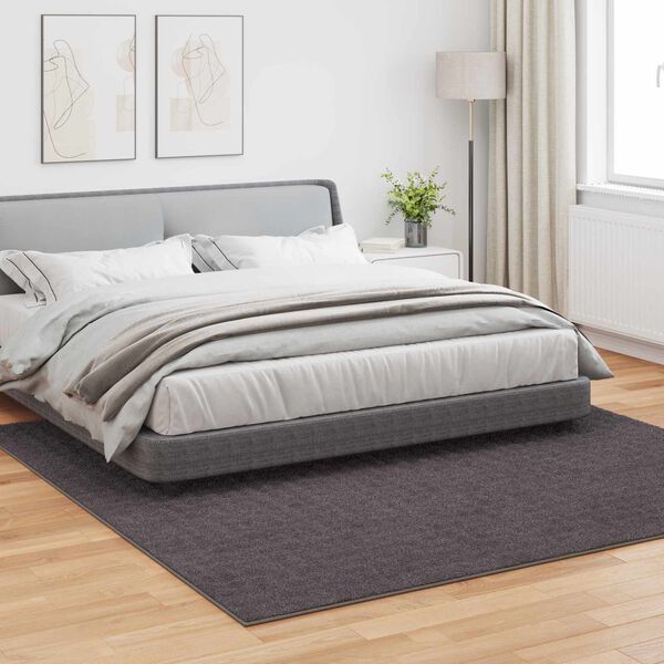 vidaXL Dywany pokojowe Kwadrat SIROLO Antracyt 240 x 240 cm Poliester
