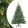 vidaXL Sztuczna choinka z 150 diodami LED Zielony 150 cm PE i PVC