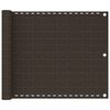 vidaXL Parawan balkonowy, brązowy, 75x500 cm, HDPE