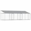 vidaXL Klatka dla psa, z dachem i drzwiami, szara, 6x2x2 m, stal