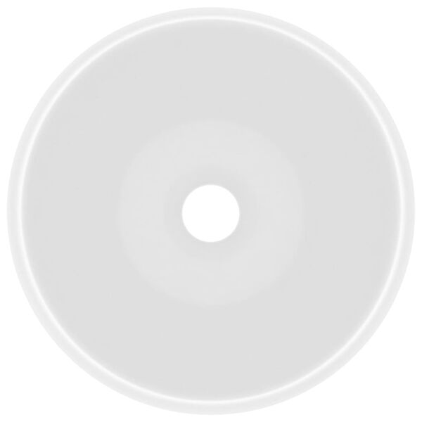 vidaXL Luksusowa, okrągła umywalka, matowa biel, 40x15 cm, ceramiczna