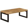 vidaXL Stolik kawowy, 100x50x35 cm, lite drewno mango i stal