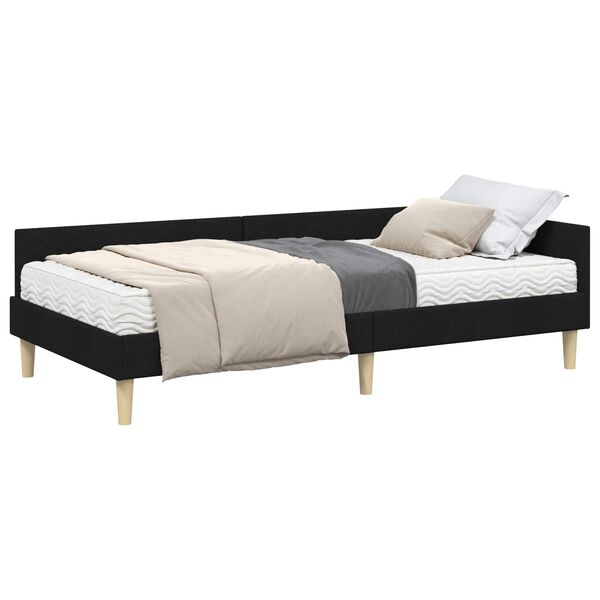 vidaXL Rama Ł&oacute;żka Narożnego z Materacem 2 pcs Zielony tkanina