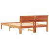 vidaXL Ramka ł&oacute;żka Woskowy Brąz 135 x 190 cm Lite drewno sosnowe