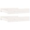 vidaXL Szuflady pod ł&oacute;żko, 2 szt., białe, lite drewno sosnowe