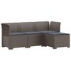 vidaXL Sofa ogrodowa dla 4 os&oacute;b z poduszkami w stylu rattanowym PP
