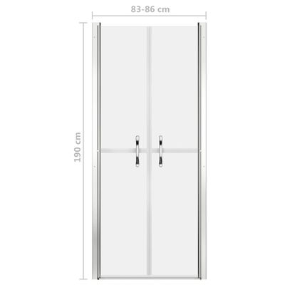 vidaXL Drzwi prysznicowe, szkło mrożone, ESG, 86x190 cm