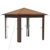 vidaXL Gazebo bez Ściany 2,6 x 2,6 m Beżowy i Brązowy