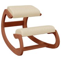 vidaXL Krzesło klęcznik, kremowe, 55x84x55 cm, sklejka brzozowa