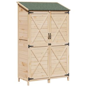 vidaXL Shed ogrodowy naturalny 106 x 56 x 176,5 cm Drewno Świerkowe