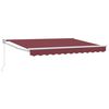 vidaXL Markiza wysuwana bordowy 3 x 2 m 100% Poliester i Aluminium
