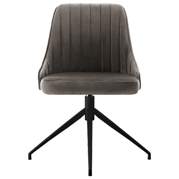 vidaXL krzesła stołowe, 2 szt., ciemnoszare, aksamitne