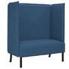 vidaXL Sofa z wysokim oparciem 101cm Niebieski tkanina