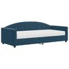vidaXL Sofa z materacem do spania, niebieska, 90x200 cm, aksamit