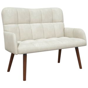vidaXL Sofa dwuosobowa kremowy 115 x 61 x 87 cm Welur