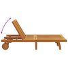 vidaXL Leżak z poduszką Brązowy 125 x 200 x 84cm Lite drewno akacjowe